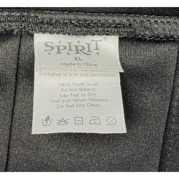 Spirit Halloween Cheer Skirt Adult Sz XL Black White Trim Cosplay Cheerleader - Picture 3 of 6